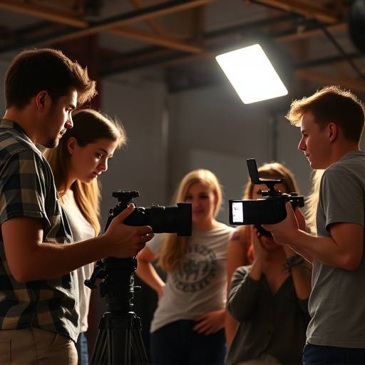 Luminosity Film Academy students collaborating
